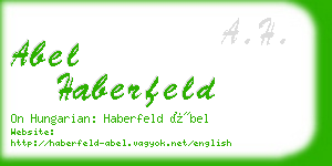 abel haberfeld business card